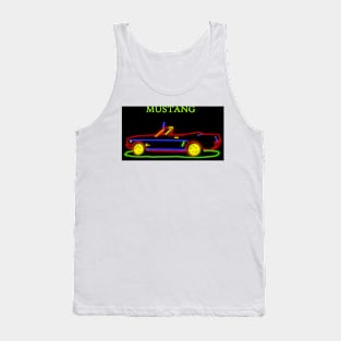 Ford Mustang In Neon Tank Top